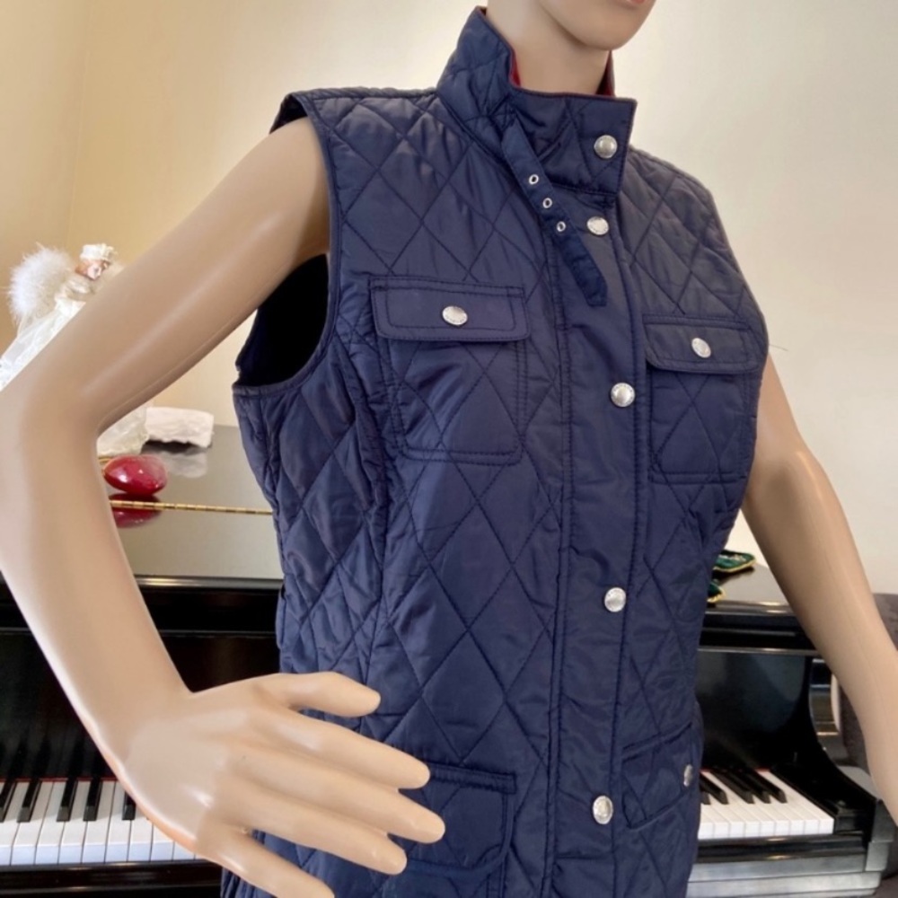 NWT Banana Republic quilted navy field vest - Picture 4 of 16
